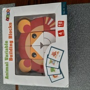 Kreatywne Klocki Drewniane Przestrzenne Układanka LEW 3D