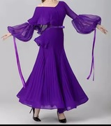 Elegancka Sukienka do Tańca Towarzyskiego, Sylwester, Studniówkę  Fioletowa