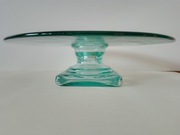 Patera szklana w odcieniu zielonym