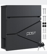 Skrzynka na listy z gazetnikiem KESSER czarny