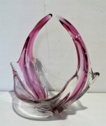 PIĘKNA MISA SZKLANA MURANO PATERA 28cm