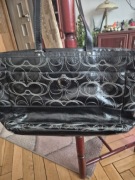 Torba skórzana Coach  duża, czarna 48x28 cm