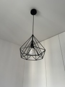 lampa diament metalowa czarna