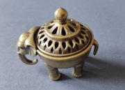 Mosiężny słoń podstwka pod kadzidełko