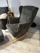 Fotel uszak bujany z podnóżkiem