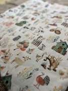 Bawełniany kocyk wafel 75x100 otulacz premium wyprawka prezent handmade