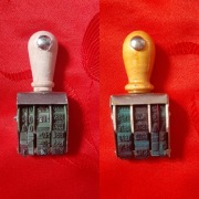 2x datownik stempel z PRL 