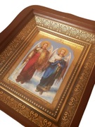 Ikona prawosławna w kiocie Anioł Dtróż. Archanioł Michał i Gabriel. 