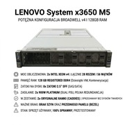 Lenovo x3650 M5 | 128GB RAM | 2x Xeon E5-2680 v4 | 28 rdzeni / 56 wątków