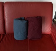 Prześcieradło granatowy bordowy Dvala 140cm x 200cm Ikea