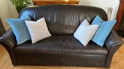 Sofa z naturalnej  skóry lub w komplecie z 2 fotelami