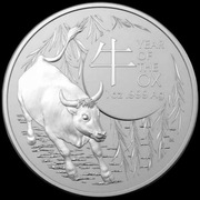 Srebrna moneta 1oz, Ox, Royal Australian Mint, 2021
