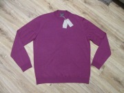 H&M męski sweter fiolet fuksja 50% wełna _ nowy_ XL