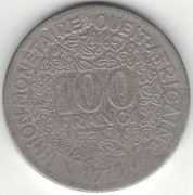 Afryka Zachodnia (BCEAO) 100 franków 1976 - 26 mm
