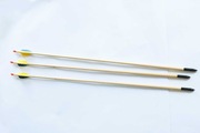 Strzały do łuku drewniane tradycyjne lotki pióra 3 sztuki - 80 cm
