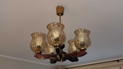 Lampa Żyrandol kompletny Retro PRL Polam Poznań