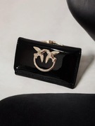 Czarny portfel pinko 9x14 cm
