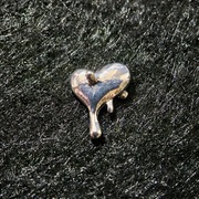 Ozdoby 3d, biżuteria z cyrkoniami, charms - heart, gothic, 1szt.