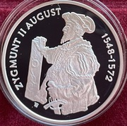 10 zł  1996 Zygmunt II August półpostać Ag 925 