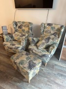 Dwa fotele i poduszki Ikea Strandmon