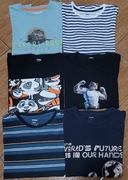 T-shirty chłopięce 6-pack koszulki z krótkim rękawem Sinsay 140 cm