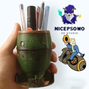 Przybornik na biurko, organizer, Bomba Fallout