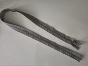 Szary zamek rozdzielczy metalowy Alpha VT10 100 cm do kurtki bluzy 