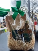 Zestaw lniany zapakowany na prezent: olej 500 ml + 1 kg siemię lniane 