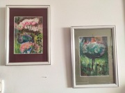 Obrazy ręcznie malowane pastelami suchymi.  