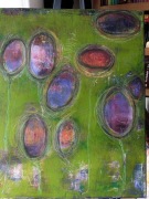 Nowoczesna kompozycja abstrakcyjna 40x50cm ręcznie malowany na płótnie