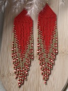 Kolczyki z japońskich koralików.