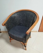 DUŻY FOTEL RATTAN MOCNY