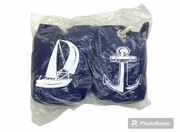 STOPER DO DRZWI ODBOJNIK GRANATOWY 2 SZTUKI KOTWICA + STATEK