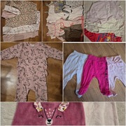 Zestaw 60 sztuk ubranek niemowlęcych rozmiar 56/62 body bluza kombinezon