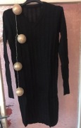 Czarna sukienka sweterkowa biust 95 uniwersalna