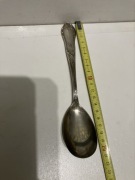 lyzka do zupy hefra wzor romanski MET ladne posrebrzenie - bez przetarć