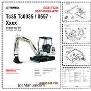 Terex TC35 Excavator Parts Catalog Katalog części