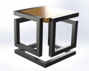 Stolik Ława  LOFT Kostka Rubika Blat Dąb