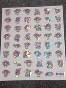 Holograficzne naklejki na paznokcie samoprzylepne sanrio my melody 
