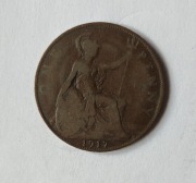 Moneta One Penny 1917r. ANGLIA.