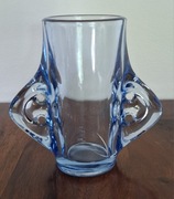 Szkło kolorowe PRL wazon Nygus E.T. Drost