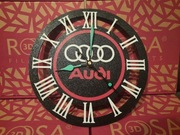 Zegar ścienny z logo Audi FLUO