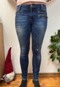 Spodnie jeansowe z ozdobnymi zamkami jeansy skinny Vero Moda W28 L32 S