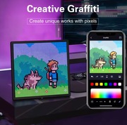 LED Pixel Matrix 64x64 RGB Bluetooth Smart Display APP Gaming Anime