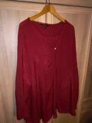 Ulla Popken  Czerwona duża, elegancka bluzeczka  54/56 (24/26)