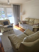 Kanapa skórzana + dwa fotel Bizzarto