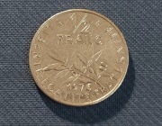Moneta Francja 1/2 franka 1976