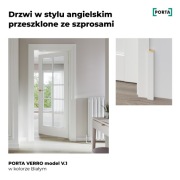 Drzwi angielskie białe ze szprosami