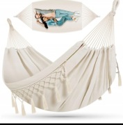 Hamak bez drążka KESSER beżowy 300 kg 320 x 150