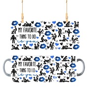 Kubek biały 330 ml WALENTYNKI